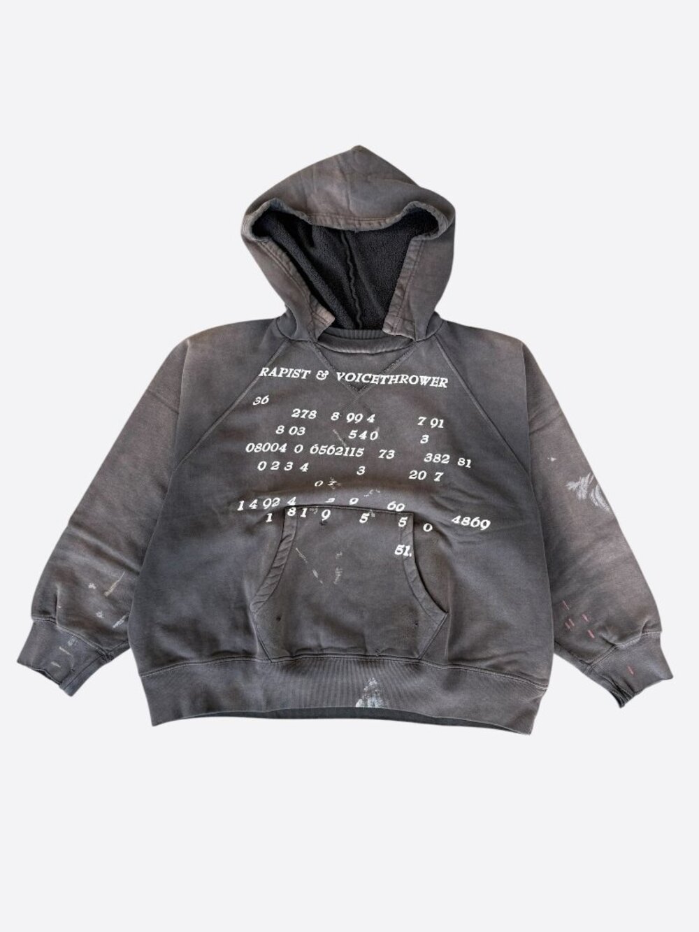 Enfants Riches Deprimes Faded Black & White Voice Thrower Hoodie